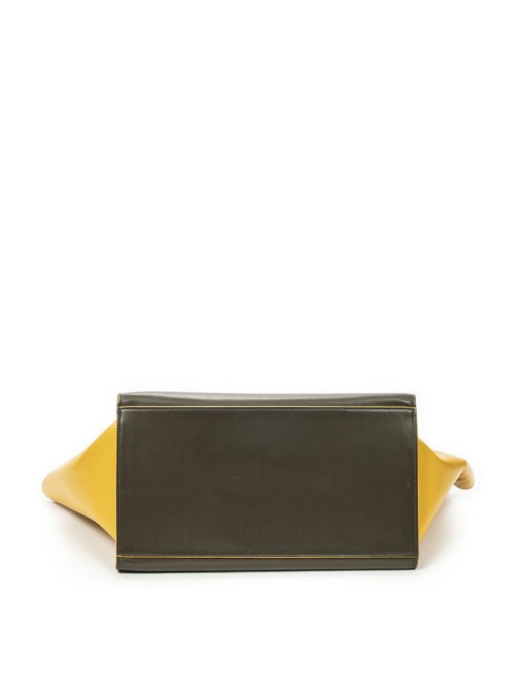 Celine Midi Amtrak Green Yellow Calfskin Leather Messenger - Picture 6 of 15
